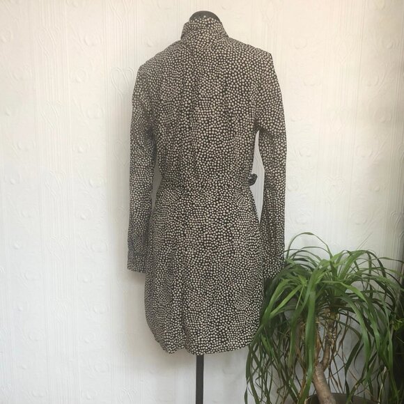 Vintage Marimekko black and polka dots shirt dress, size 42 or 10 to 12 US - Picture 4 of 5